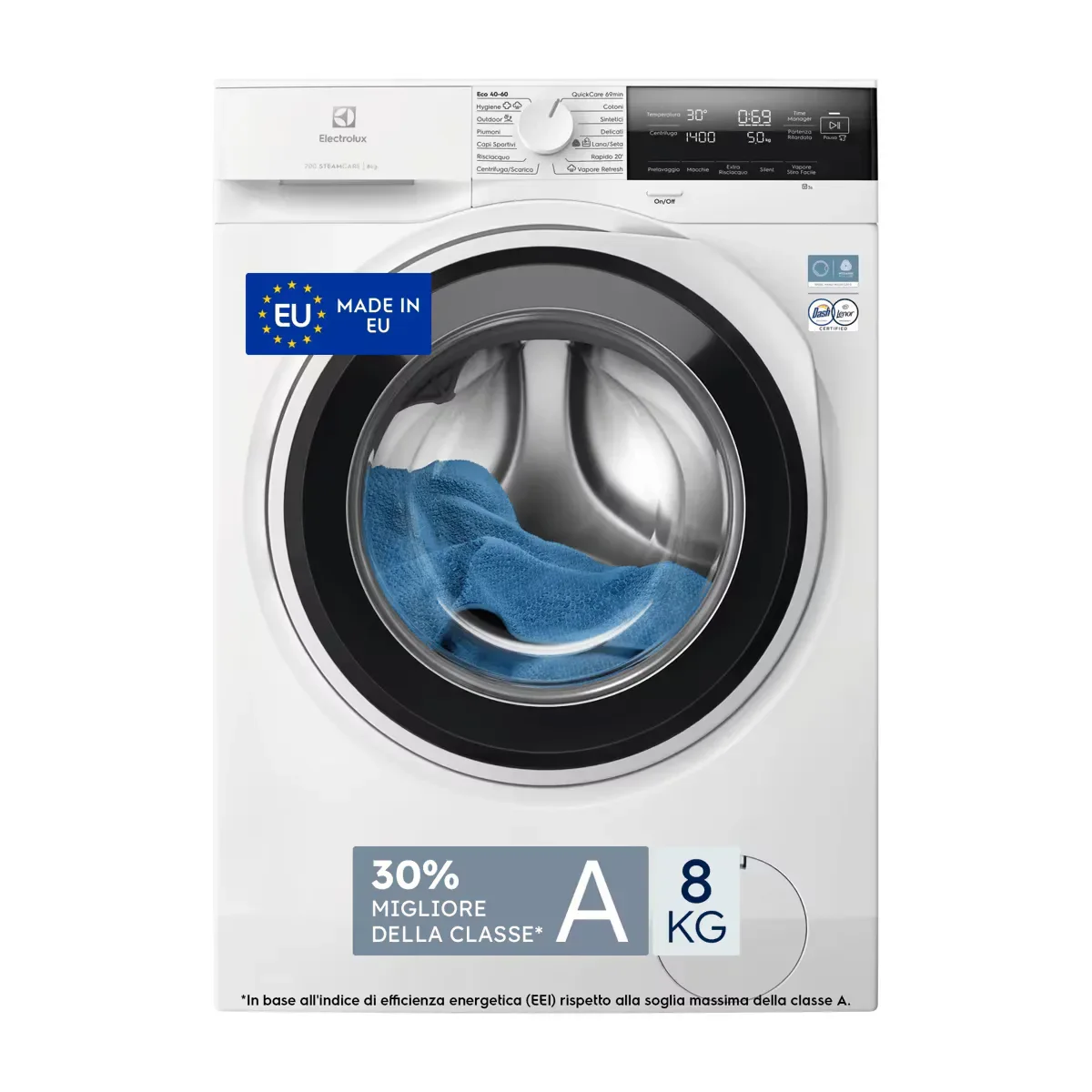 Electrolux Lavatrice serie 700 SteamCare 8 kg 1600 giri EW7F3D830 - vista 2