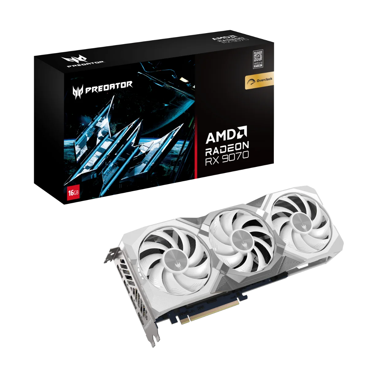 Scheda grafica Predatore BiFrost Radeon™ RX 9070 OC 16GB White Edition