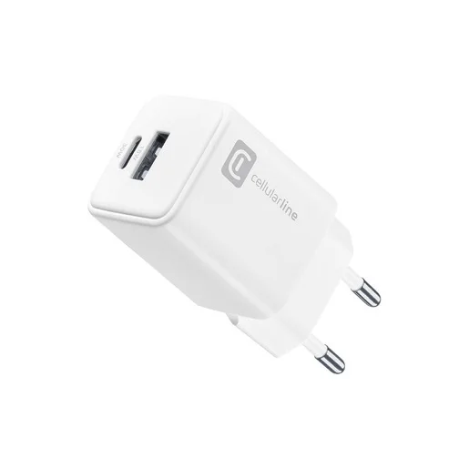 Caricabatterie da rete Cellularline Multipower Dual Port 30W