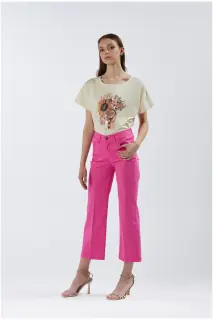 Pantaloni Culotte Fuxia CafèNoir