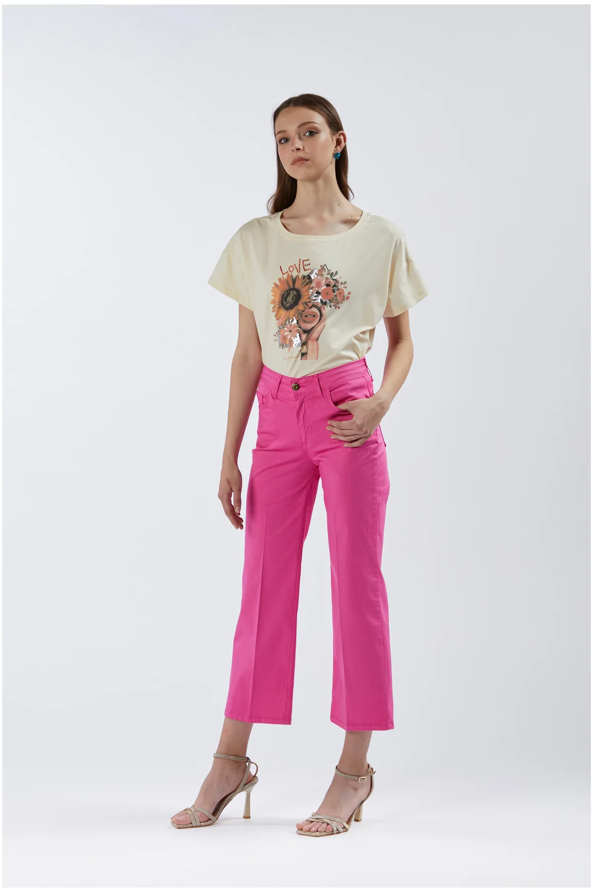 Pantaloni Culotte Fuxia CafèNoir