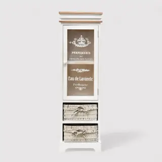 Vetrinetta shabby decorata con scritte