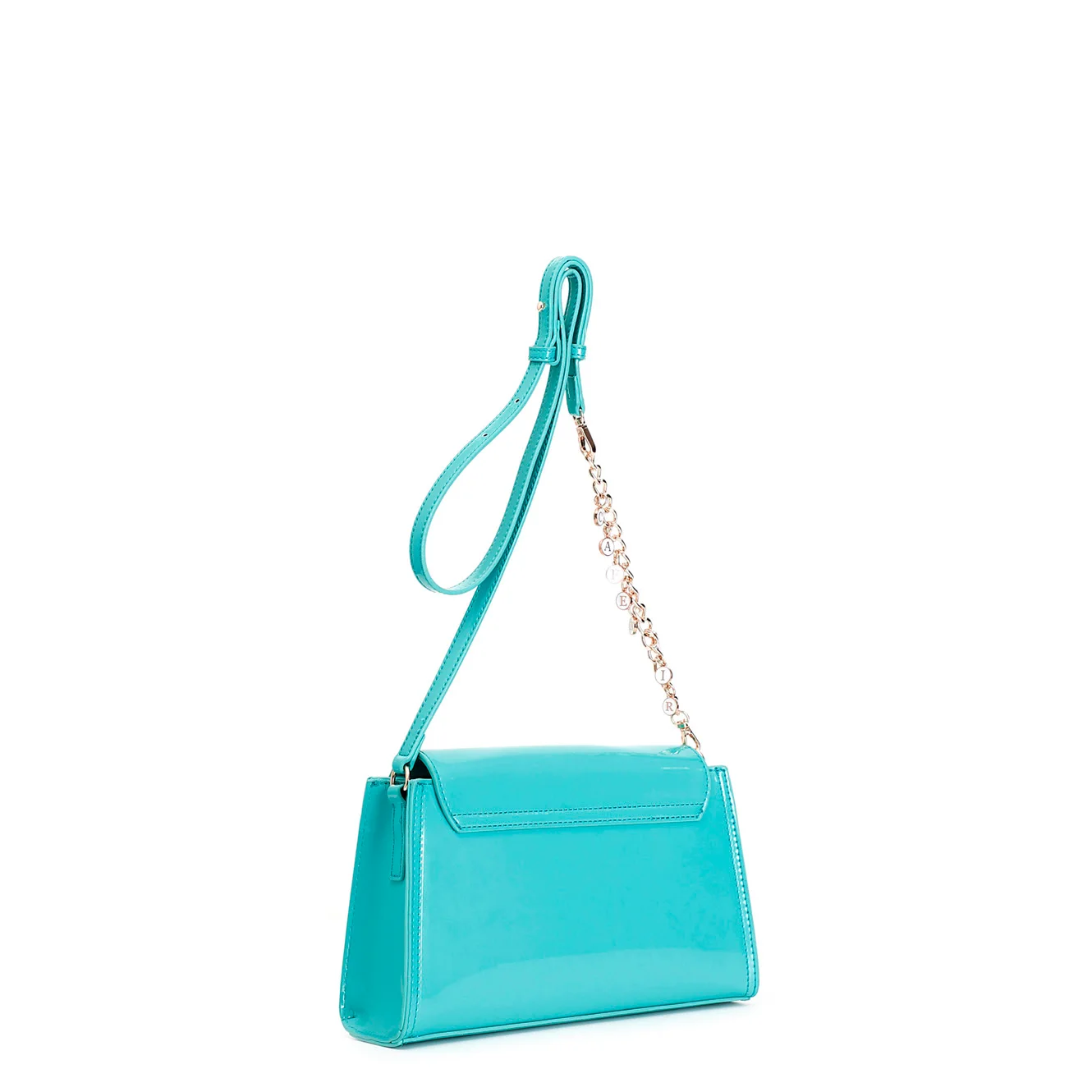 Tracollina effetto vernice con catena e logo charms - vista 2