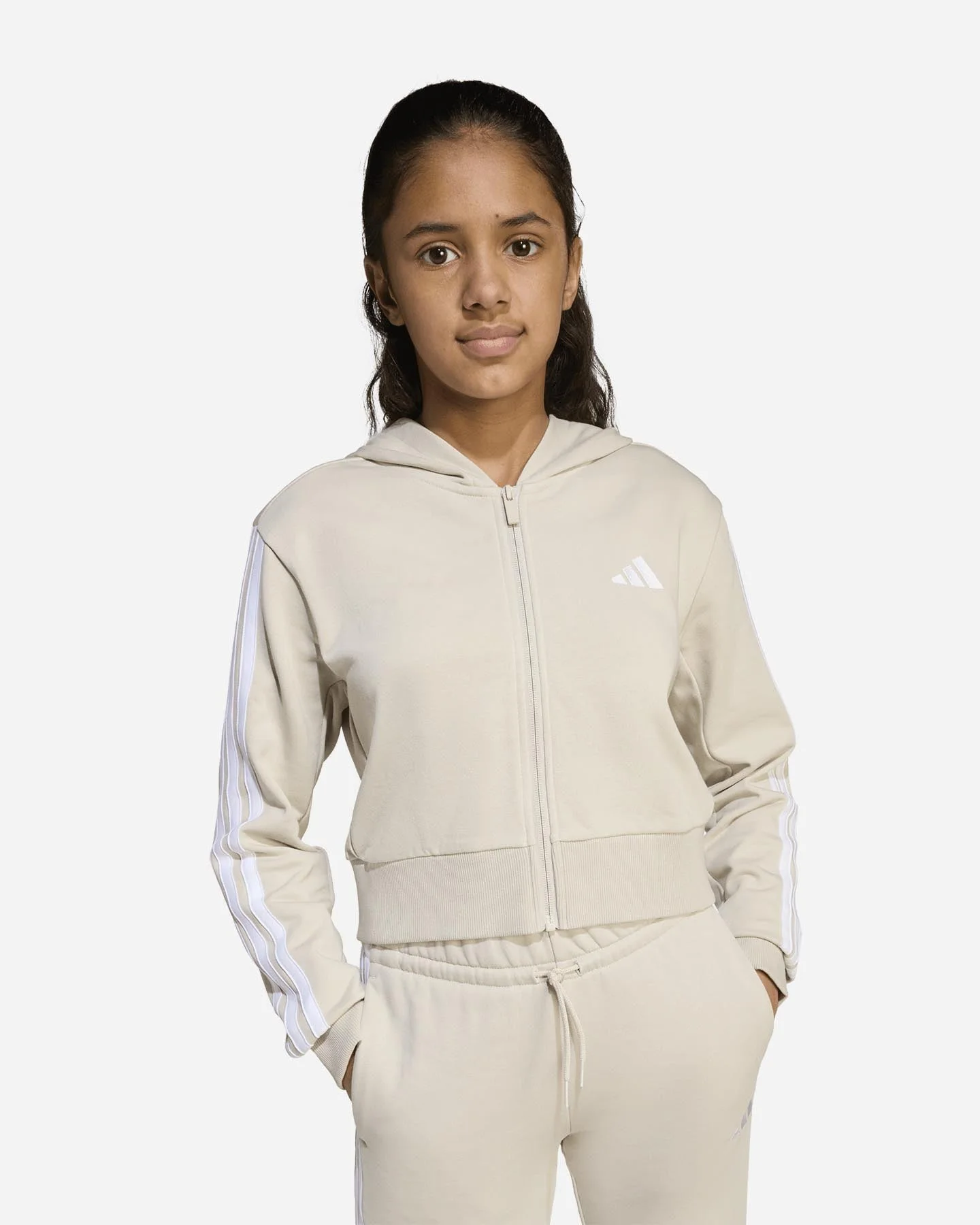 Felpa Adidas 3stripes Jr per Bambina - vista 3