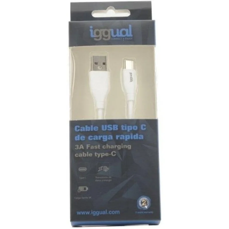 Cavo USB iggual USB-A/USB-C Quickcharge 3.0