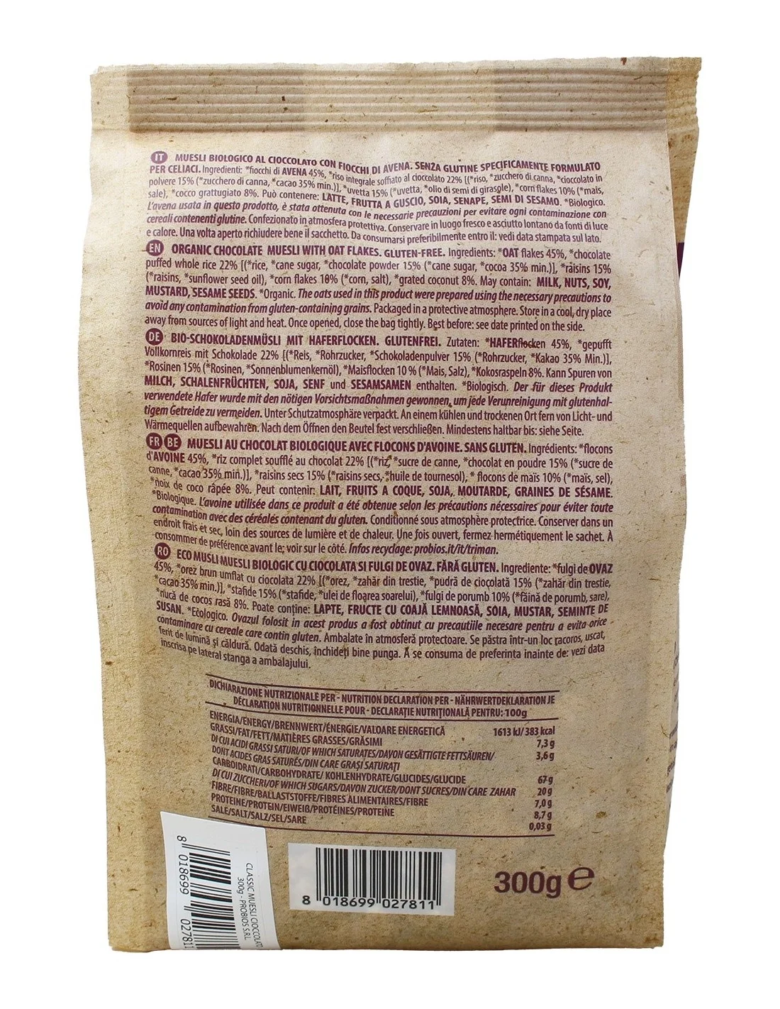 Classic Muesli Cioccolato Probios - vista 2