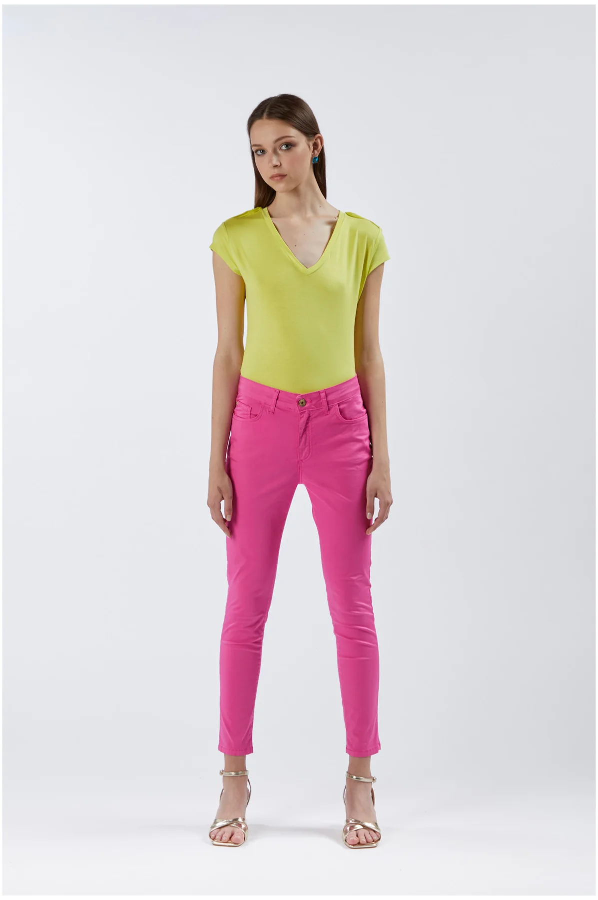 Pantaloni Skinny Fuxia CafèNoir