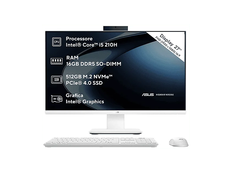 Asus AIO V470 AIO Intel Core 5210H SSD LCD Windows 11 Home