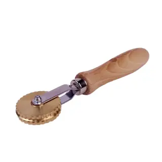 Ottone rotella per tagliare e sigillare pasta con lama liscia