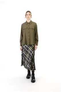 Camicia con Taschini Fango CafèNoir