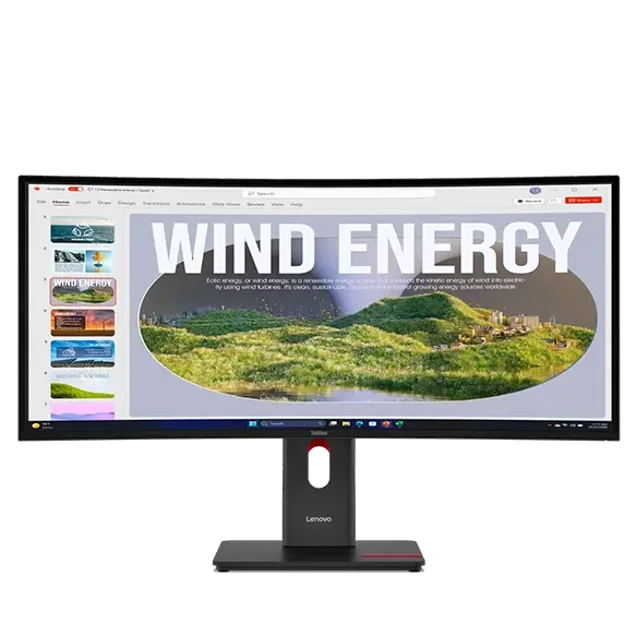 Lenovo Monitor Curvo ThinkVision T34WD-40 UWQHD USB-C Docking 34"