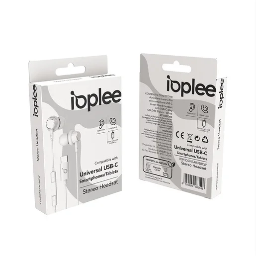 Ioplee Auricolare in-ear USB-C IOPHDSINEARUSBCW