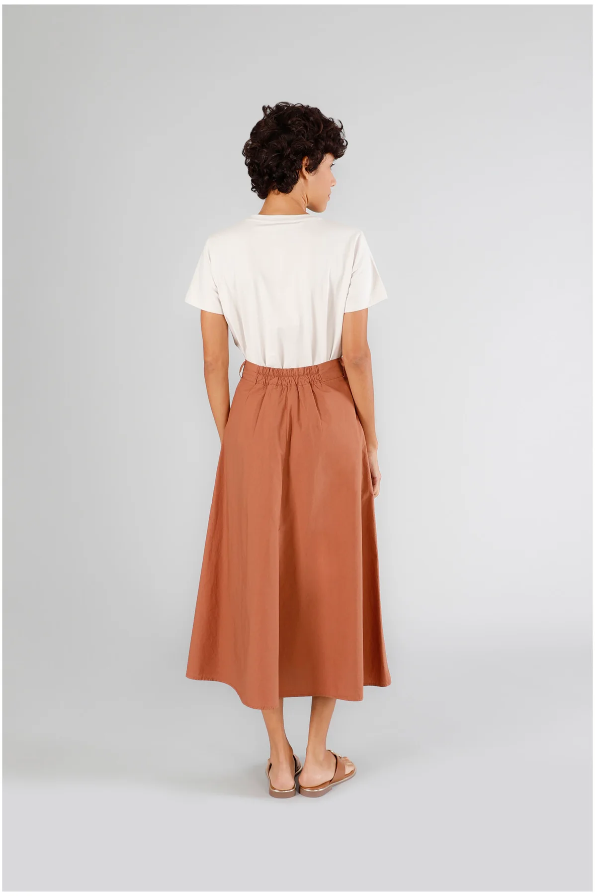 Gonna svasata in cotone argan - vista 2