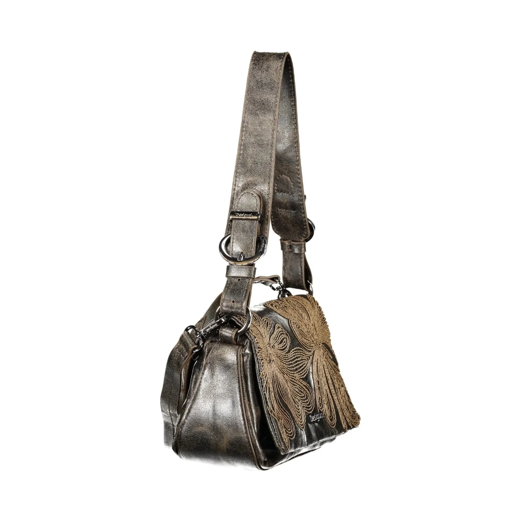 Desigual Borsa a Spalla Donna Ricamo Logo - vista 3