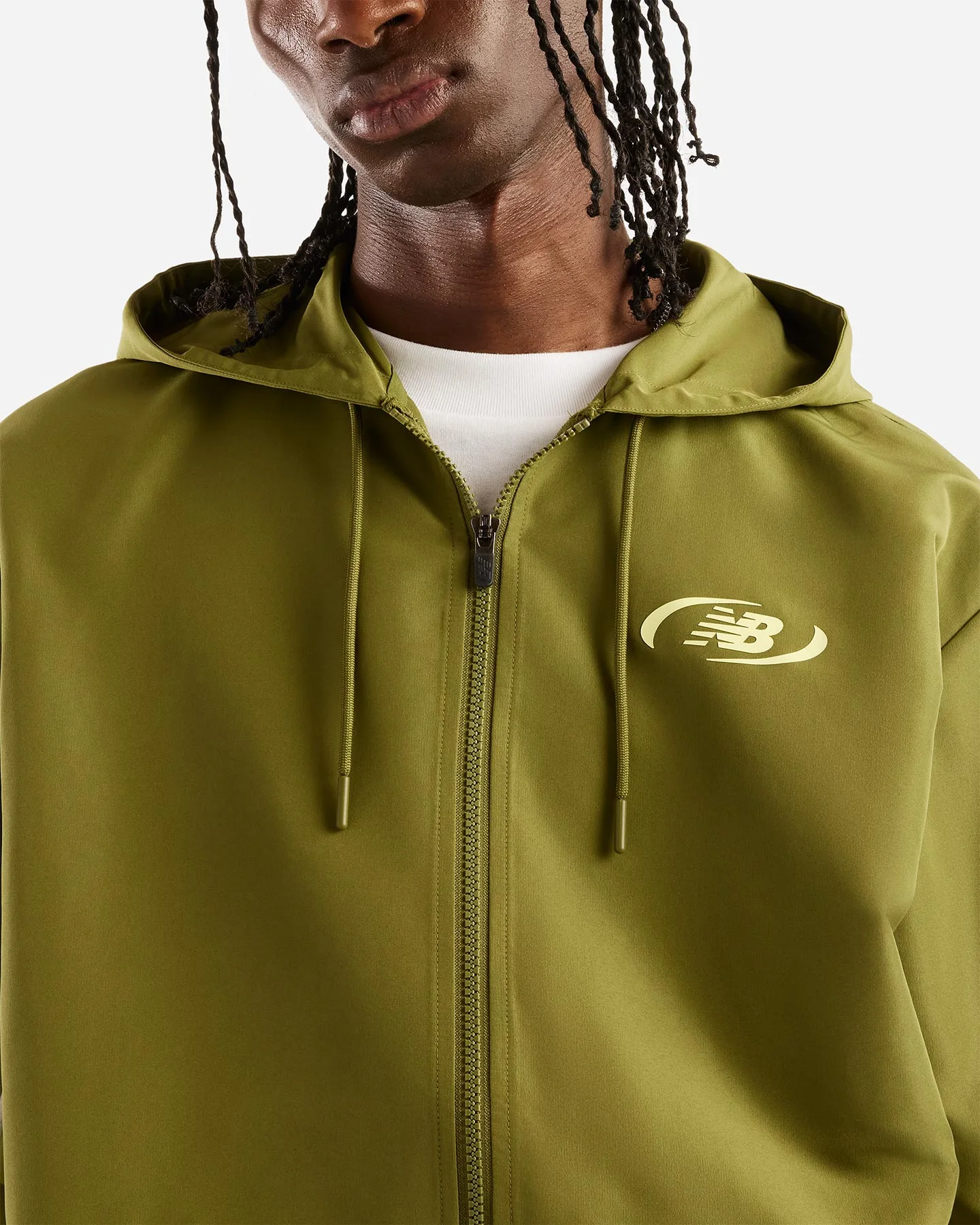 New Balance Trackside - Felpa Uomo Verde - vista 4