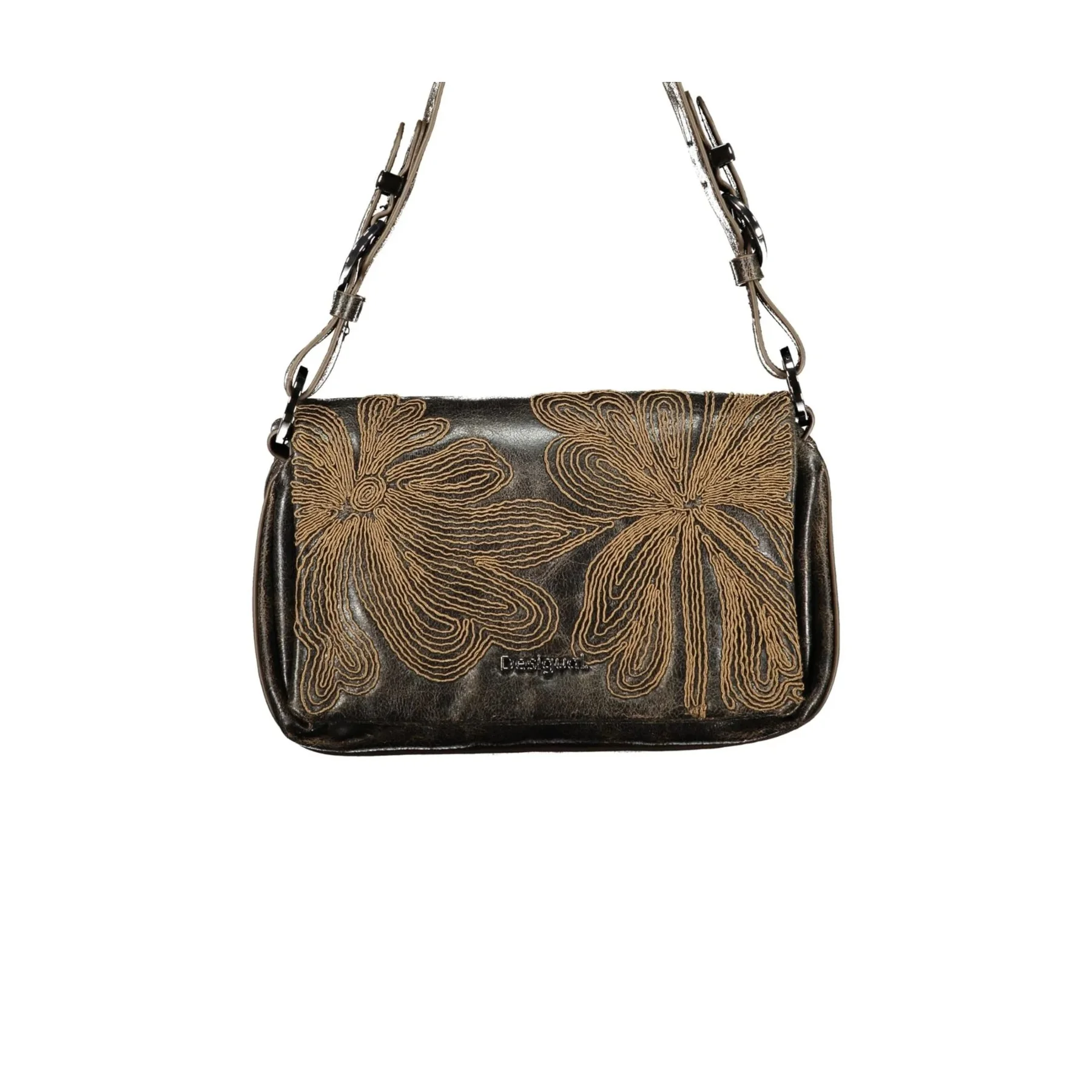 Desigual Borsa a Spalla Donna Ricamo Logo