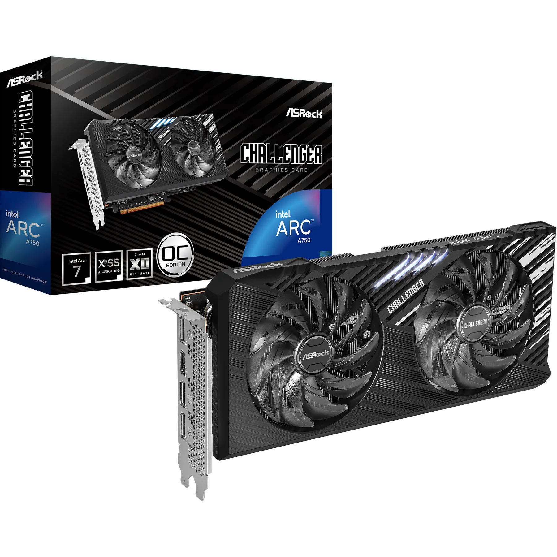ASRock Intel Arc A750 Challenger SE 8GB OC - vista 2
