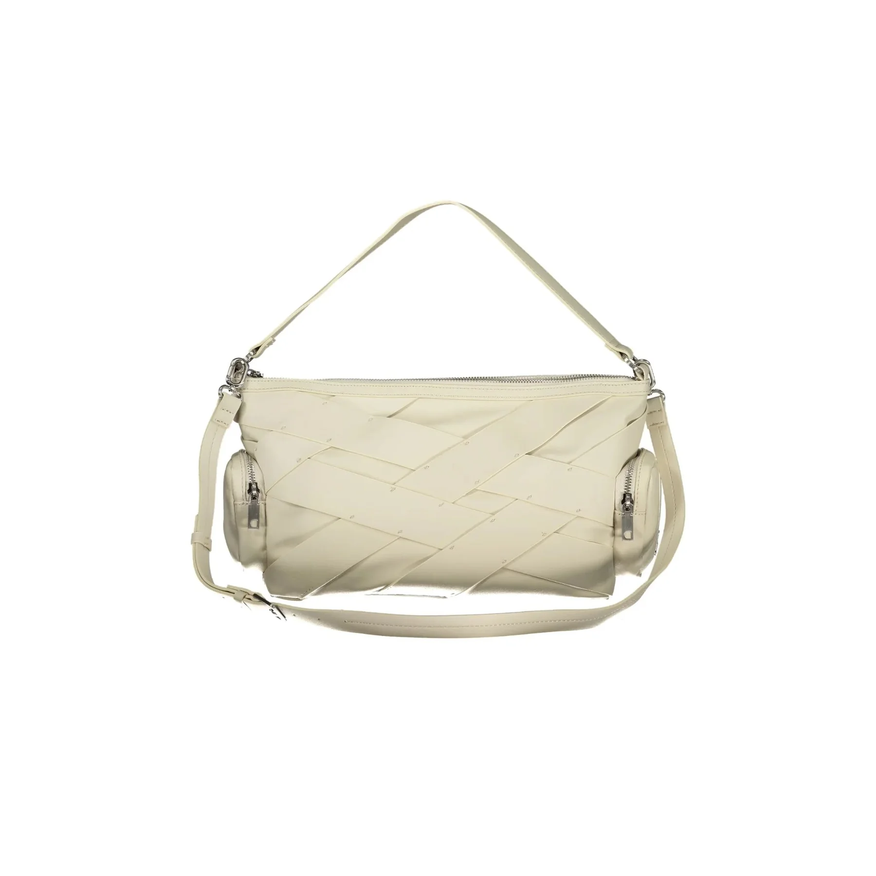 Desigual Borsa a Tracolla Donna Bianca Logo