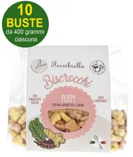 Biscotti Biscrocchi Puppy Con Curcuma Barbabietola E Carruba Per Cani