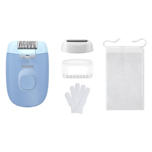 Philips Serie 2000 Epilatore con filo e 4 accessori BRE247/00