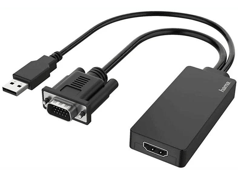 HAMA Cavetto adattatore VGA+USB a HDMI