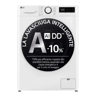 LG D2R5S09TSWW Lavasciuga slim 9/5kg AI DD