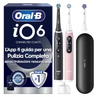 Oral B Spazzolino Elettrico iO 6 Duo Nero Rosa