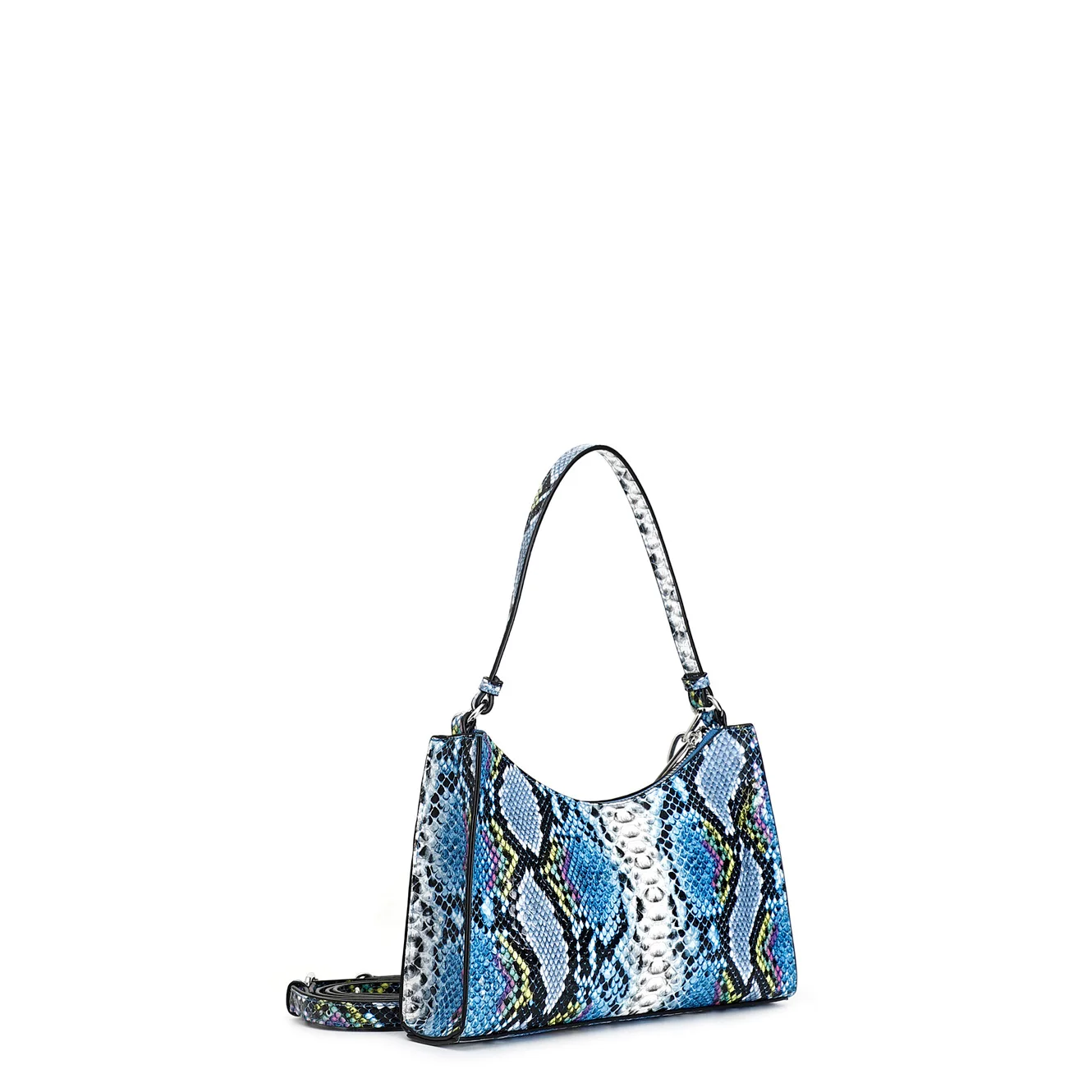 Borsa a spalla effetto pitone con catena - vista 2