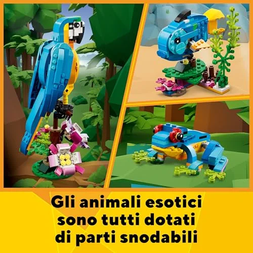 LEGO Creator Pappagallo Esotico 31136 - Set 3 in 1 - vista 6