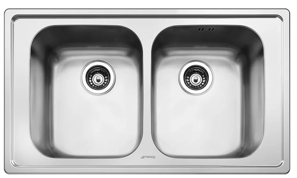 Smeg Lavello 2 Vasche SP862 Acciaio Inox Spazzolato