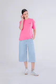T-shirt con stampa cocktail bubble gum