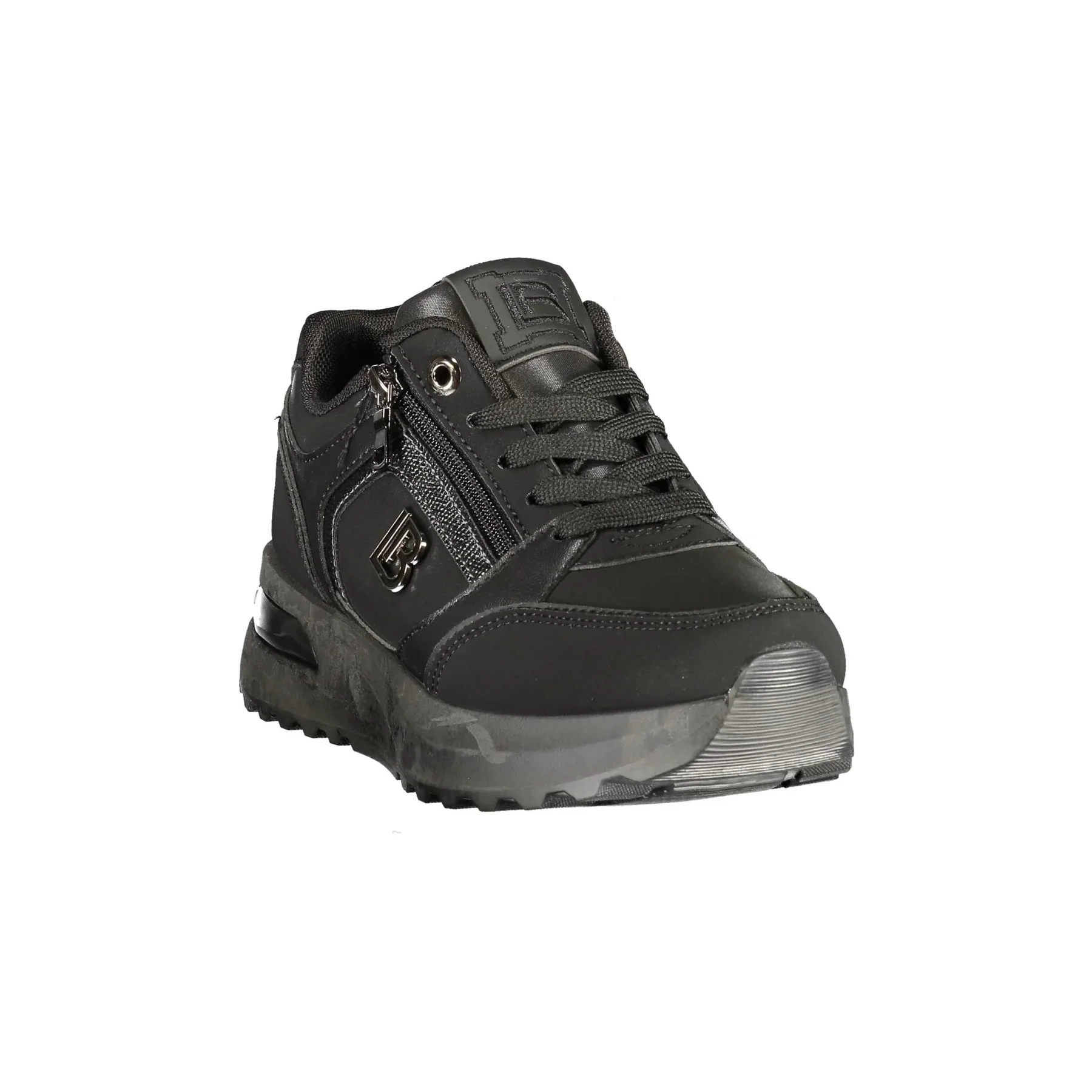 Laura Biagiotti Sneakers Donna Nere Zip Laterale Logo - vista 2