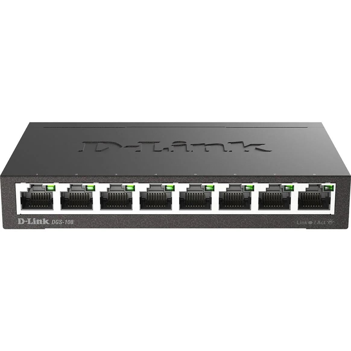 D-Link DGS-108 Non gestito L2 Gigabit Ethernet - vista 2
