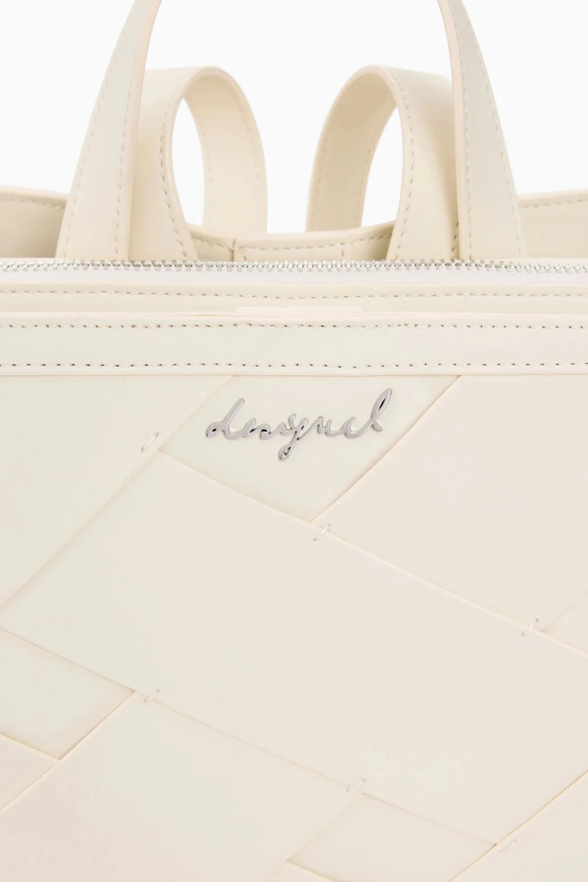 Desigual Zaino Donna Bianco Logo - vista 3