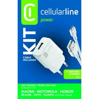 Cellularline Kit di ricarica USB Micro USB ACHUSBKITMICROUSB2