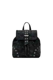 Zaino Desigual Donna Nero con Chiusura a Coulisse