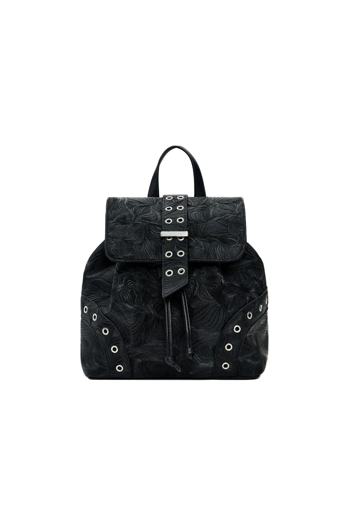 Zaino Desigual Donna Nero con Chiusura a Coulisse