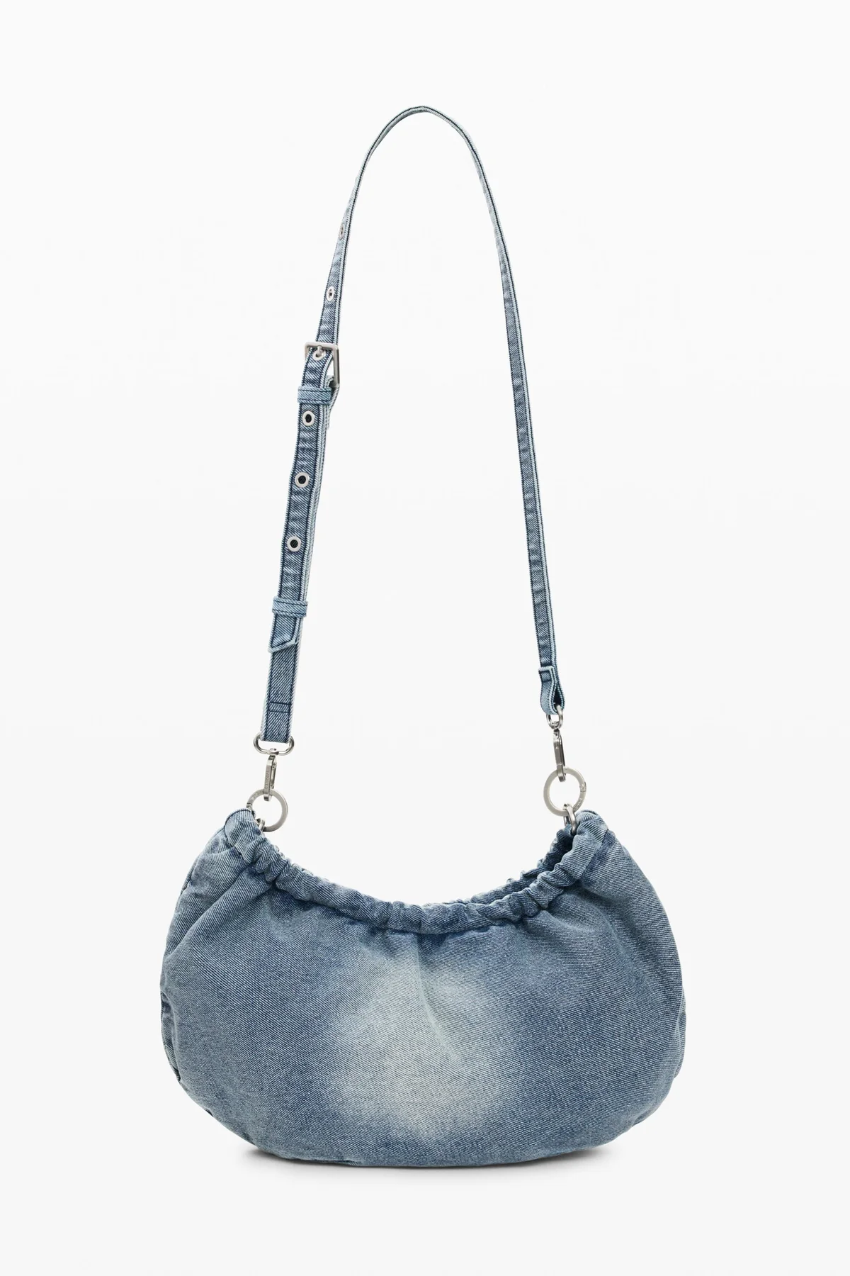 Desigual Borsa a Spalla Donna Azzurra Logo - vista 4