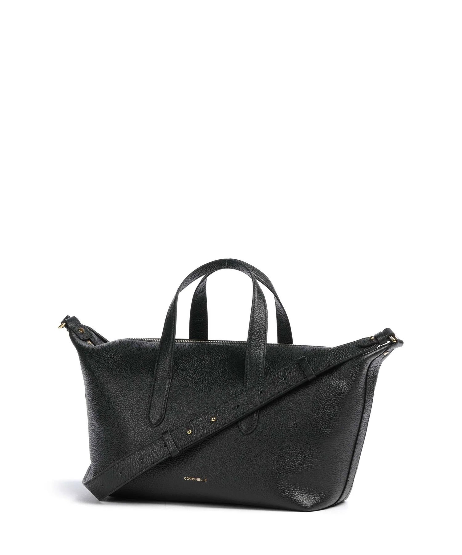 Coccinelle Borsa a Tracolla Pelle Donna Nera Stampa Logo - vista 2