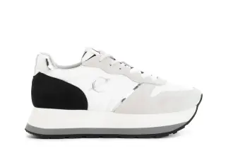Sneakers CafèNoir in pelle scamosciata e tessuto