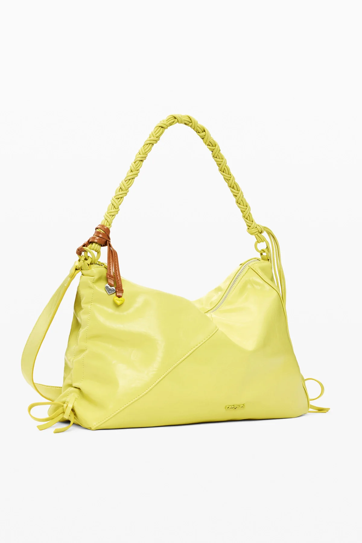 Desigual Borsa a Tracolla Donna Gialla Logo - vista 2