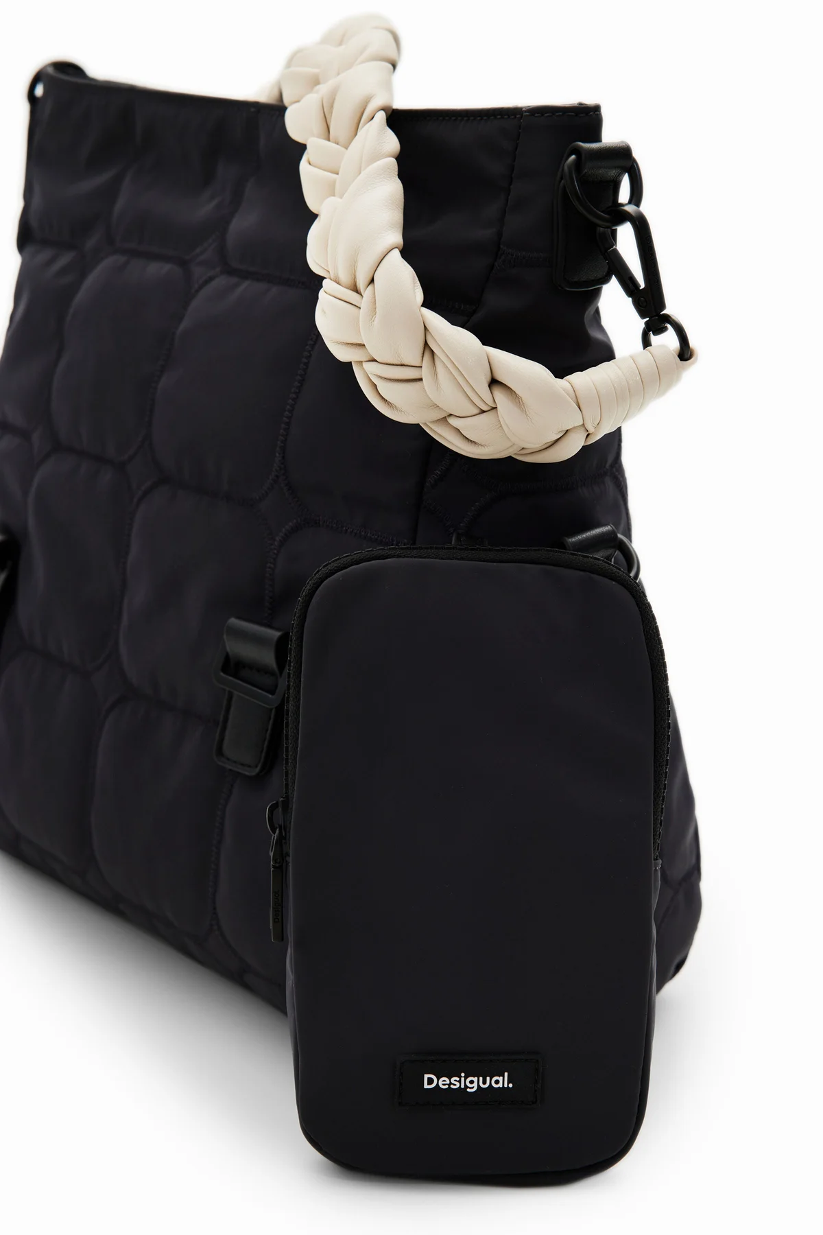 Desigual Borsa a Tracolla Donna Dettagli a Contrasto - vista 3