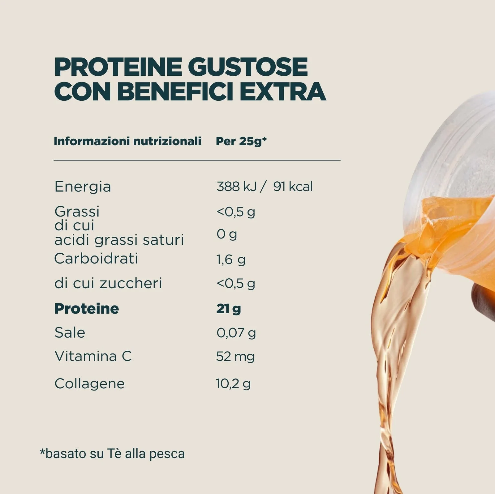 Clear Protein Whey & Collagen - Tè alla pesca - vista 8