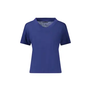 T-Shirt Maniche Corte Donna Blu con Logo
