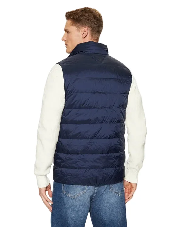 Tommy Hilfiger Giubbotto Uomo Blu Zip Logo - vista 2