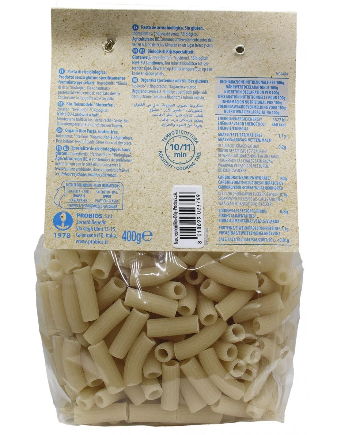 Maccheroncini di riso Probios - vista 2