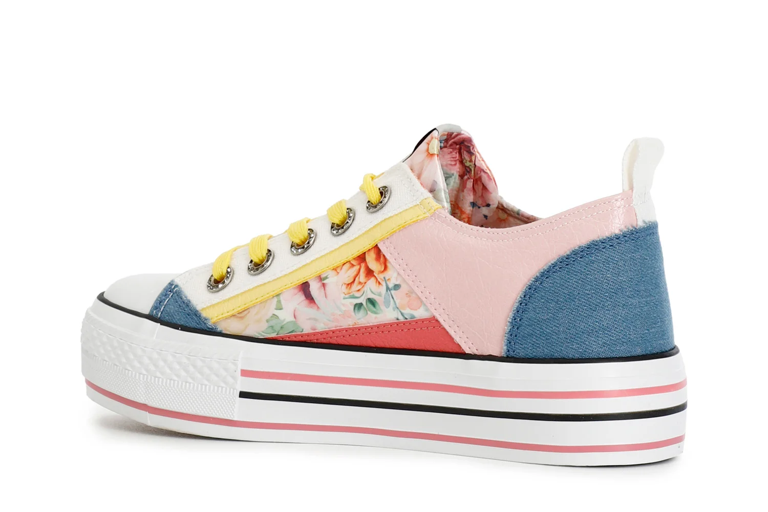 Sneakers patchwork multi jeans - vista 2