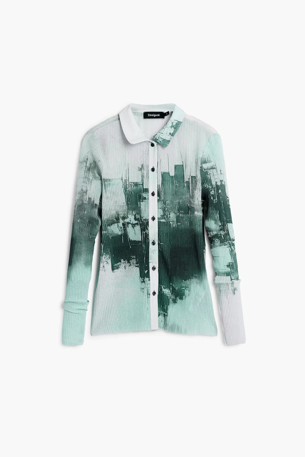 Desigual Camicia Maniche Lunghe Donna Verde Stampa - vista 4
