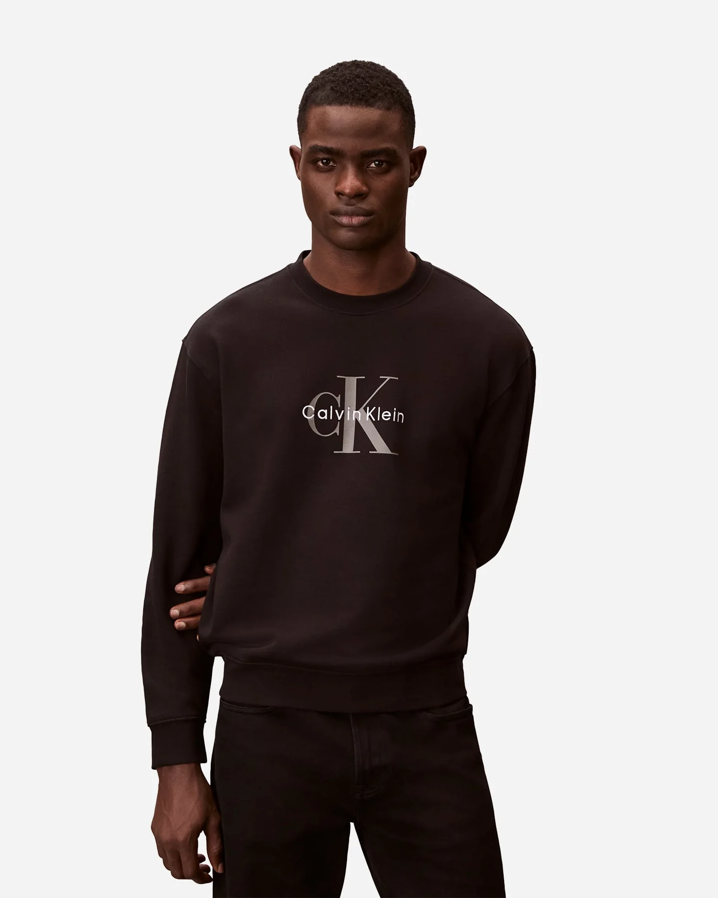 Felpa Calvin Klein Jeans Terry Monologo - Uomo - vista 2