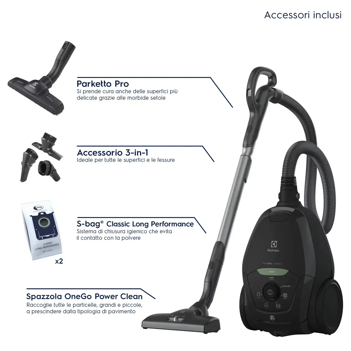 Electrolux Aspirapolvere con sacco Pure D8 GREEN - vista 3
